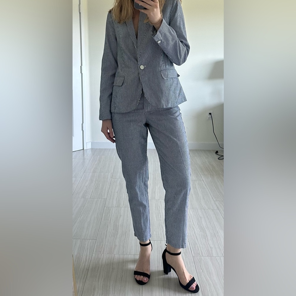 Striped Blue Suit Set